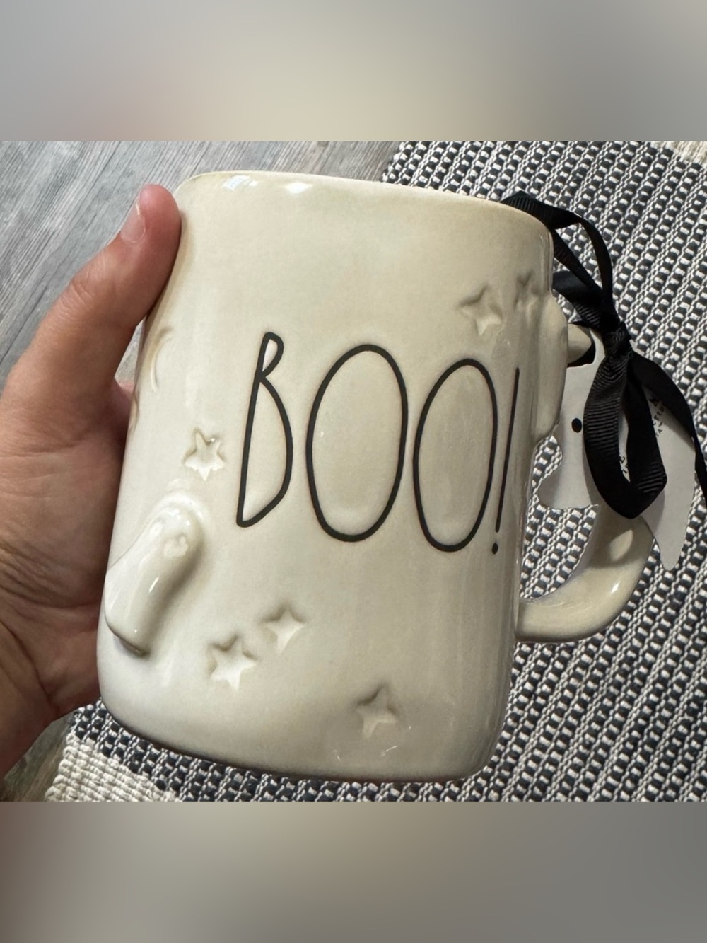 Rae Dunn Halloween ghost themed mug